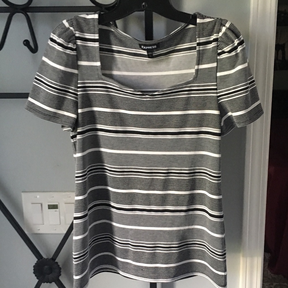 Black and White striped top